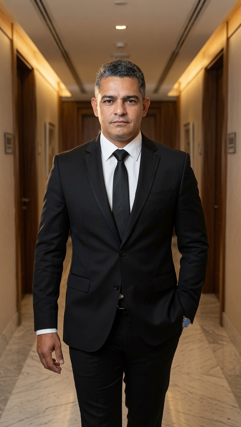 Dr. Fábio Corrêa em ambiente premium, postura elegante e confiante